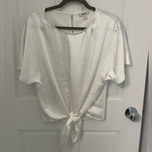 Bar III Women's Satin Tie-Hem Top